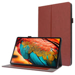 Guscio protettivo piatto anti caduta con staffa a due pieghe in pelle PU con porta biglietti da visita, For Lenovo Tab P11