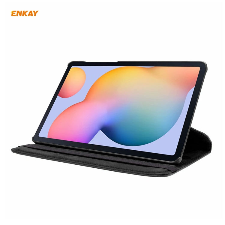 ENKAY ENK-8028 Custodia Smart in pelle PU con rotazione a 360 gradi con funzione di sospensione automatica e supporto per Samsung Galaxy Tab S6 Lite P610 / P615