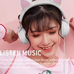Cuffie cablate Cat Ear P28 con microfono 3.5 mm