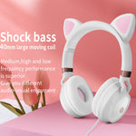 Cuffie cablate Cat Ear P28 con microfono 3.5 mm