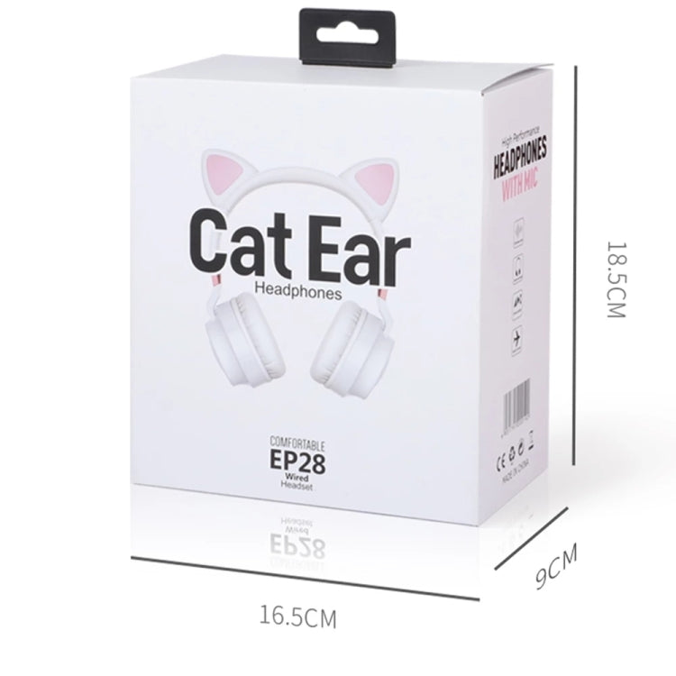 Cuffie cablate Cat Ear P28 con microfono 3.5 mm