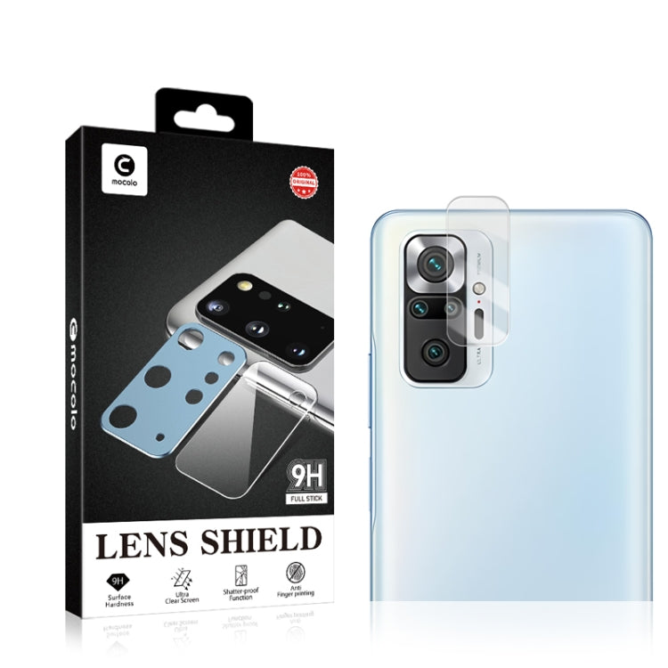 2 PZ mocolo 0.15mm 9H 2.5D Bordo Tondo Obiettivo Fotocamera Posteriore Pellicola In Vetro Temperato, For Xiaomi Redmi Note 10, For Xiaomi Redmi Note 10 Pro