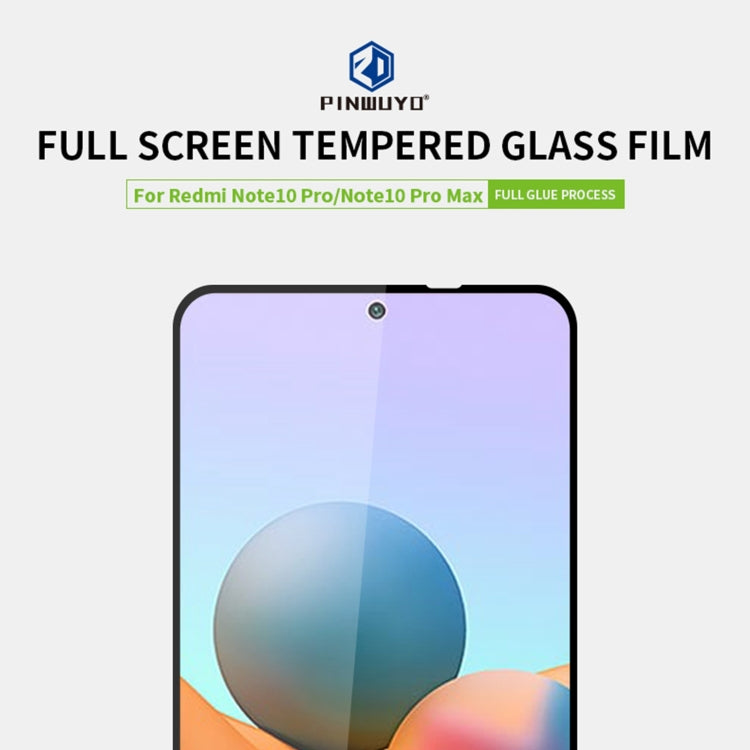 Pellicola in vetro temperato a schermo intero PINWUYO 9H 2.5D, For Xiaomi Redmi Note 10 Pro, For Samsung Galaxy A02s (US), For OPPO Find X3 Lite