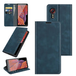 Per Samsung Galaxy Xcover 5 / Xcover 5S Custodia in pelle con ventosa magnetica per affari retro-pelle con supporto e slot per schede e portafoglio, For Galaxy Xcover 5