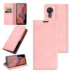 Per Samsung Galaxy Xcover 5 / Xcover 5S Custodia in pelle con ventosa magnetica per affari retro-pelle con supporto e slot per schede e portafoglio, For Galaxy Xcover 5