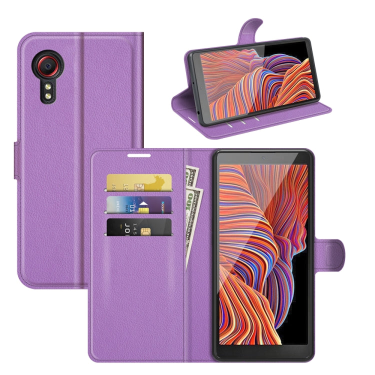 Per Samsung Galaxy Xcover 5 / Xcover 5S Litchi Texture Custodia protettiva a vibrazione orizzontale con supporto e slot per schede e portafoglio, For Galaxy Xcover 5