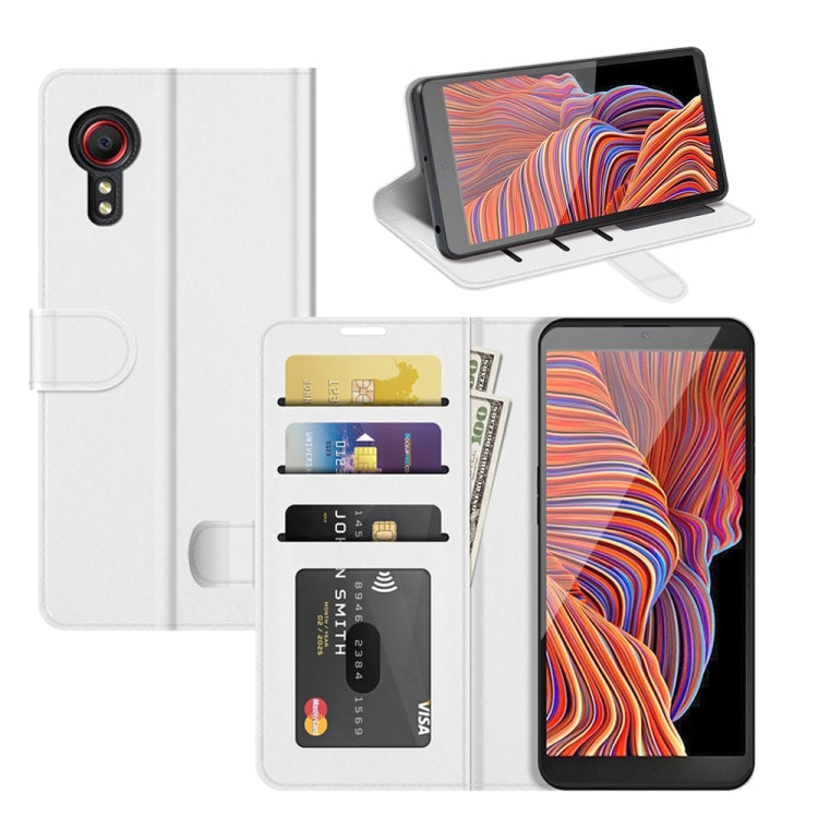 Per Samsung Galaxy Xcover 5 / Xcover 5S R64 Texture Custodia protettiva a vibrazione orizzontale singola con supporto e slot per schede e portafoglio e cornice per foto, For Samsung Galaxy Xcover 5