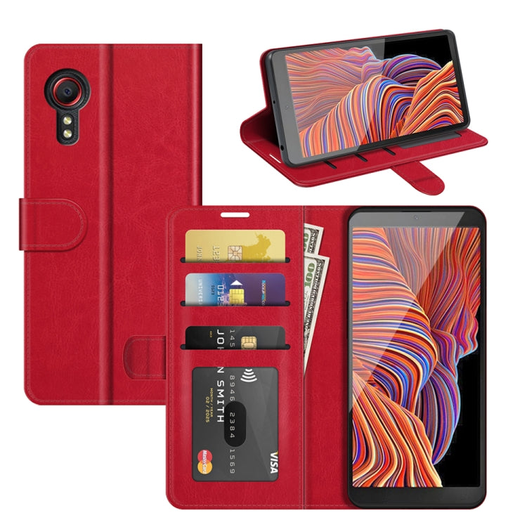Per Samsung Galaxy Xcover 5 / Xcover 5S R64 Texture Custodia protettiva a vibrazione orizzontale singola con supporto e slot per schede e portafoglio e cornice per foto, For Samsung Galaxy Xcover 5