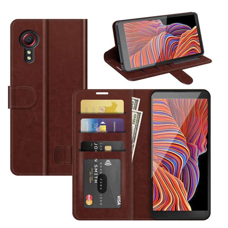 Per Samsung Galaxy Xcover 5 / Xcover 5S R64 Texture Custodia protettiva a vibrazione orizzontale singola con supporto e slot per schede e portafoglio e cornice per foto, For Samsung Galaxy Xcover 5