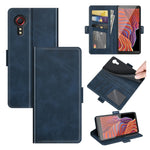 Per Samsung Galaxy Xcover 5 / Xcover 5S Custodia in pelle a vibrazione orizzontale con fibbia magnetica a doppio lato con supporto e slot per schede e portafoglio, For Galaxy Xcover 5