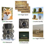 DL001 Fotocamera da caccia 12MP 1080P 26 LED 940nm Visione notturna, DL001