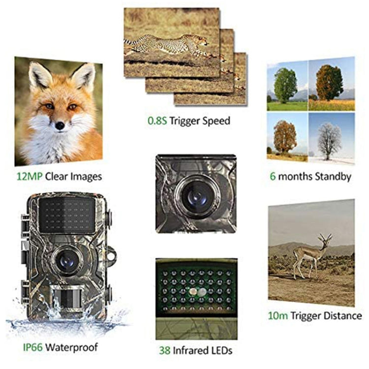 DL001 Fotocamera da caccia 12MP 1080P 26 LED 940nm Visione notturna, DL001