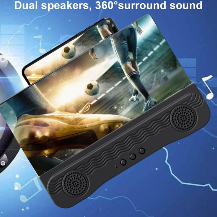 Lente d'ingrandimento dello schermo del telefono cellulare K8 Bluetooth 5.0 Ingranditore 3D Staffa d'ingrandimento da 12 pollici Supporto da tavolo per telefono