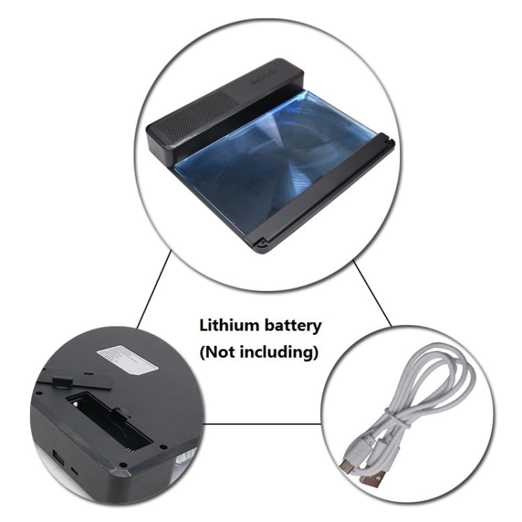 Lente d'ingrandimento dello schermo del telefono 3D Schermo HD Smartphone Lente d'ingrandimento video per film Portatile Espansore per schermo ingrandito pieghevole Supporto da scrivania, 12 inch