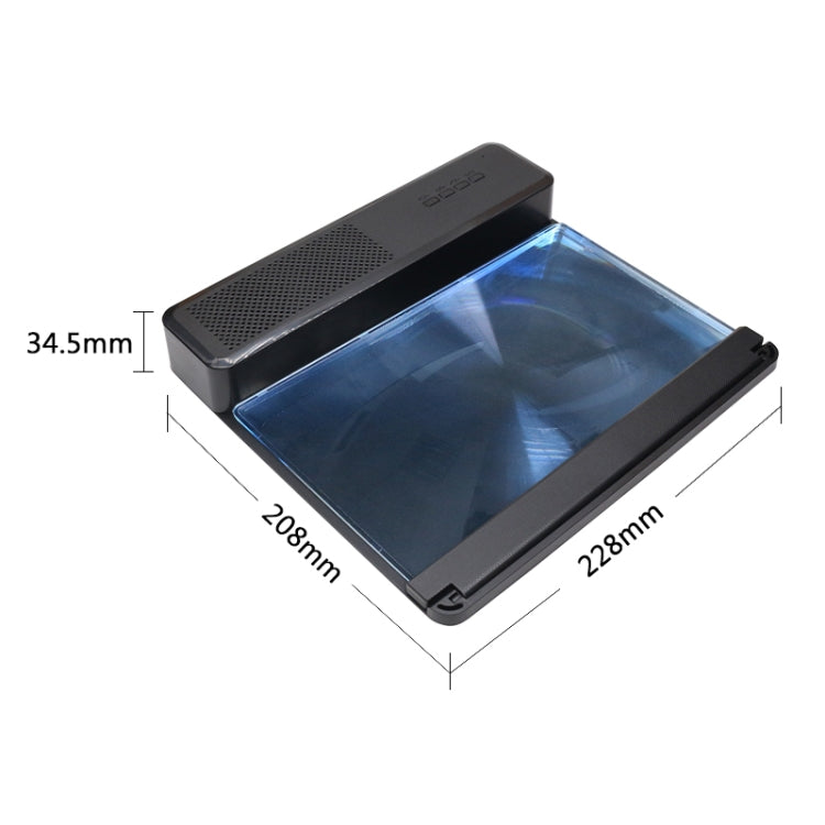 Lente d'ingrandimento dello schermo del telefono 3D Schermo HD Smartphone Lente d'ingrandimento video per film Portatile Espansore per schermo ingrandito pieghevole Supporto da scrivania, 12 inch