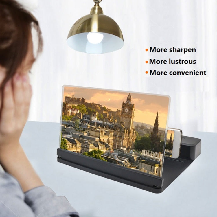 Lente d'ingrandimento dello schermo del telefono 3D Schermo HD Smartphone Lente d'ingrandimento video per film Portatile Espansore per schermo ingrandito pieghevole Supporto da scrivania, 12 inch