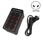 XLD-A7 100W 15 porte USB Stazione di ricarica rapida Caricabatterie intelligente, CA 100-240 V, 100W 15 USB Ports EU Plug, 100W 15 USB Ports US Plug, 100W 15 USB Ports AU Plug, 100W 15 USB Ports UK Plug
