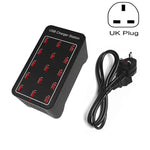 XLD-A7 100W 15 porte USB Stazione di ricarica rapida Caricabatterie intelligente, CA 100-240 V, 100W 15 USB Ports EU Plug, 100W 15 USB Ports US Plug, 100W 15 USB Ports AU Plug, 100W 15 USB Ports UK Plug