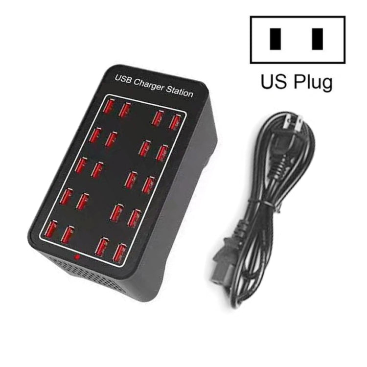 Caricatore intelligente per stazione di ricarica rapida da 100 W 20 porte USB, CA 100-240 V, 100W 20 USB Ports EU Plug, 100W 20 USB Ports US Plug, 100W 20 USB Ports AU Plug, 100W 20 USB Ports UK Plug