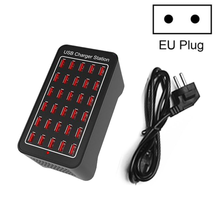 XLD-A7 150W 30 porte USB Stazione di ricarica rapida Caricabatterie intelligente, CA 110-240 V, 150W 30 USB Ports EU Plug, 150W 30 USB Ports US Plug, 150W 30 USB Ports AU Plug, 150W 30 USB Ports UK Plug