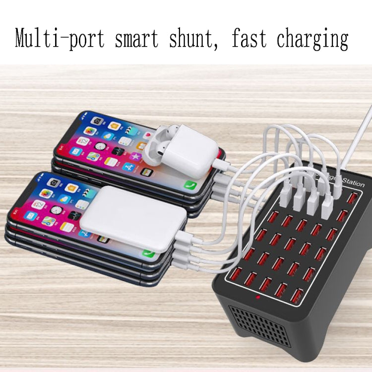 XLD-A7 150W 30 porte USB Stazione di ricarica rapida Caricabatterie intelligente, CA 110-240 V, 150W 30 USB Ports EU Plug, 150W 30 USB Ports US Plug, 150W 30 USB Ports AU Plug, 150W 30 USB Ports UK Plug