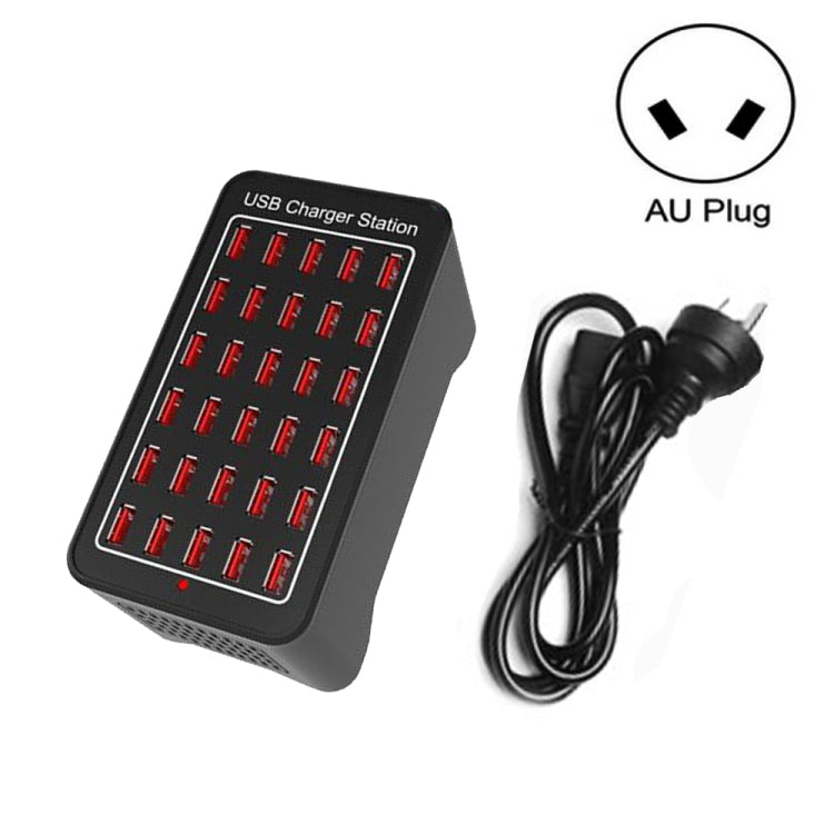 XLD-A7 150W 30 porte USB Stazione di ricarica rapida Caricabatterie intelligente, CA 110-240 V, 150W 30 USB Ports EU Plug, 150W 30 USB Ports US Plug, 150W 30 USB Ports AU Plug, 150W 30 USB Ports UK Plug