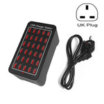 XLD-A7 150W 30 porte USB Stazione di ricarica rapida Caricabatterie intelligente, CA 110-240 V, 150W 30 USB Ports EU Plug, 150W 30 USB Ports US Plug, 150W 30 USB Ports AU Plug, 150W 30 USB Ports UK Plug