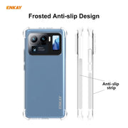Per Xiaomi Mi 11 Ultra Hat-Prince ENKAY Custodia antiurto in TPU trasparente Custodia morbida antiscivolo + Pellicola protettiva 3D a schermo intero PET curva a caldo Piegatura a caldo Supporto per pellicola morbida Sblocco impronta digitale           ...