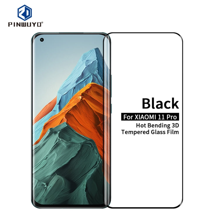 PINWUYO 9H Pellicola in vetro temperato per piegatura a caldo 3D, For Xiaomi Mi 11 Pro, For Xiaomi Mi 11 Ultra, For OnePlus 9 Pro, For OPPO Find X3 / 3X Pro