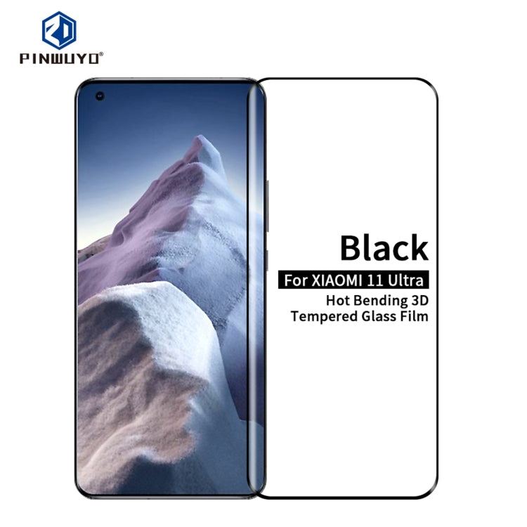 PINWUYO 9H Pellicola in vetro temperato per piegatura a caldo 3D, For Xiaomi Mi 11 Pro, For Xiaomi Mi 11 Ultra, For OnePlus 9 Pro, For OPPO Find X3 / 3X Pro