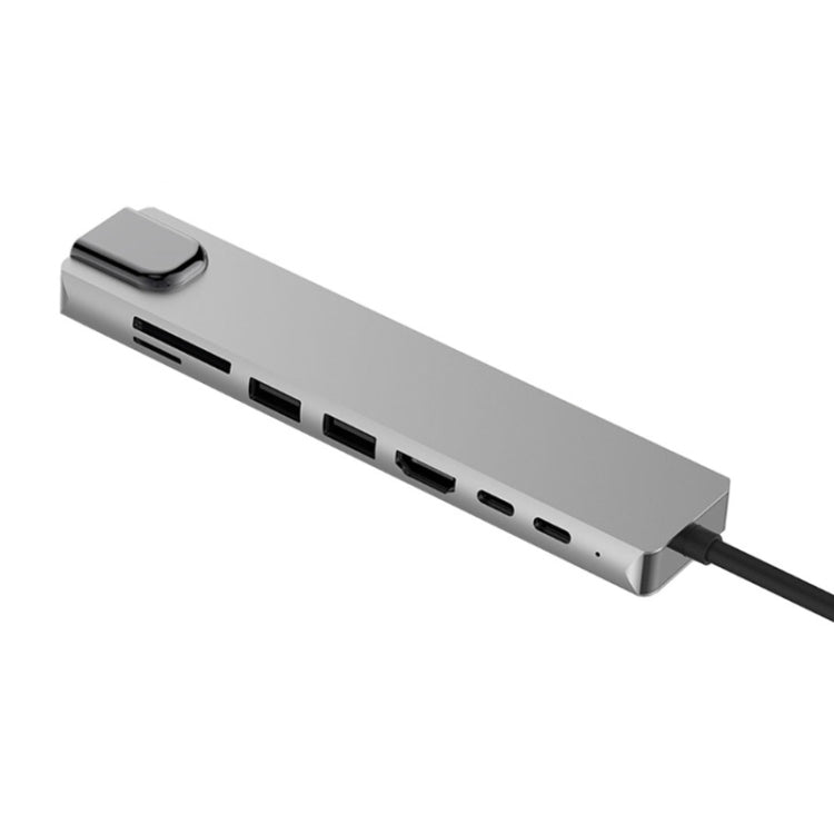 Adattatore hub USB-C Multi HD 8 in 1 in lega di alluminio Adattatore per lettore di schede SD PD e TF RJ45 per MacBook Pro Air