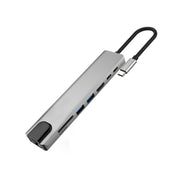 Adattatore hub USB-C Multi HD 8 in 1 in lega di alluminio Adattatore per lettore di schede SD PD e TF RJ45 per MacBook Pro Air