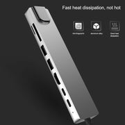 Adattatore hub USB-C Multi HD 8 in 1 in lega di alluminio Adattatore per lettore di schede SD PD e TF RJ45 per MacBook Pro Air