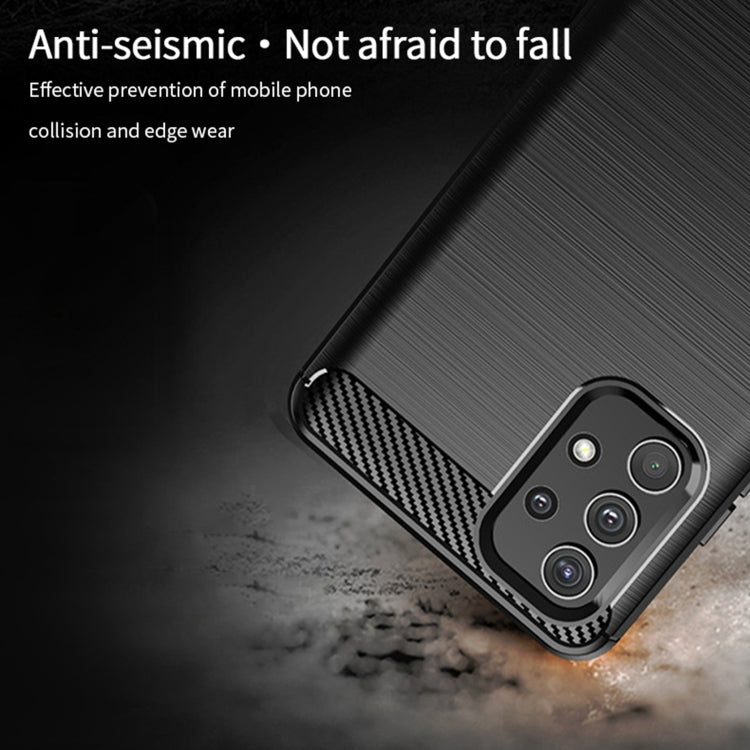 Custodia morbida in TPU in fibra di carbonio con trama spazzolata serie MOFI Gentleness, For Samsung Galaxy A02 / M02, For Samsung Galaxy A02s/M02s/F02s(EU Version), For Samsung Galaxy A02s/M02s/F02s(US Version), For Samsung Galaxy A32 4G(EU Version)  ...