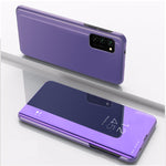 Custodia in pelle flip orizzontale placcata a specchio con supporto, For Samsung Galaxy F62/M62, For Samsung Galaxy A52 5G/4G, For Samsung Galaxy A72 5G/4G, For Samsung Galaxy A32 4G, For Samsung Galaxy A32 5G, For OPPO Find X3 / Find X3 Pro           ...