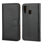 Fondina flip orizzontale in pelle per Samsung Galaxy A40 con chiusura magnetica e staffa e slot per schede e portafoglio, For Galaxy A40