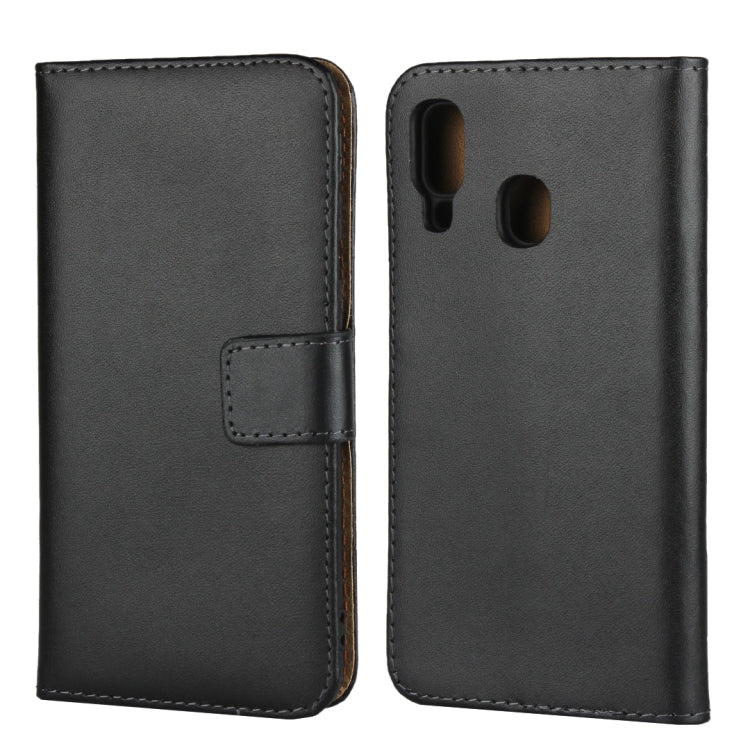 Fondina flip orizzontale in pelle per Samsung Galaxy A40 con chiusura magnetica e staffa e slot per schede e portafoglio, For Galaxy A40