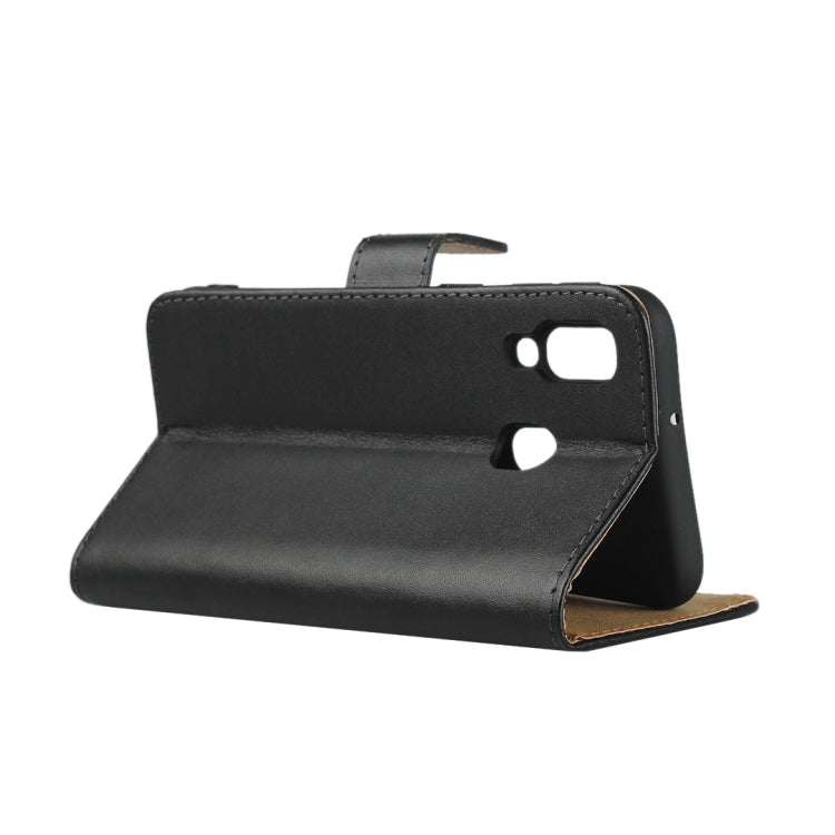 Fondina flip orizzontale in pelle per Samsung Galaxy A40 con chiusura magnetica e staffa e slot per schede e portafoglio, For Galaxy A40