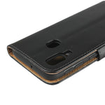 Fondina flip orizzontale in pelle per Samsung Galaxy A40 con chiusura magnetica e staffa e slot per schede e portafoglio, For Galaxy A40