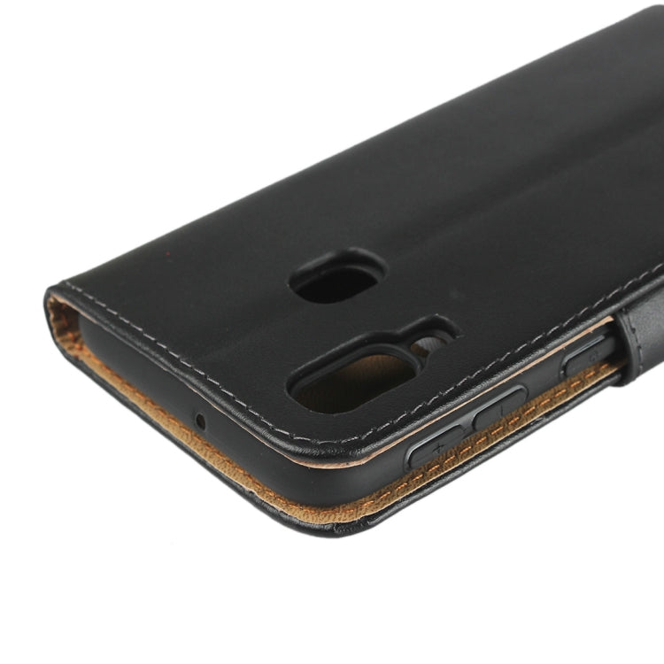 Fondina flip orizzontale in pelle per Samsung Galaxy A40 con chiusura magnetica e staffa e slot per schede e portafoglio, For Galaxy A40