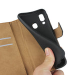 Fondina flip orizzontale in pelle per Samsung Galaxy A40 con chiusura magnetica e staffa e slot per schede e portafoglio, For Galaxy A40