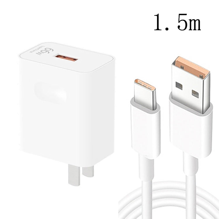 Caricabatterie da viaggio USB 66W con cavo Tipo C