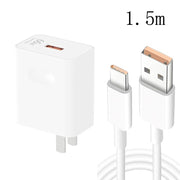 HW-66W Caricabatterie da viaggio a ricarica rapida USB da 66 W + cavo dati di ricarica flash da USB a tipo C, spina americana, US Plug(1m), US Plug(1.5m), US Plug(2m)
