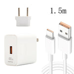 Caricabatterie USB 66W con cavo Tipo C e spina EU