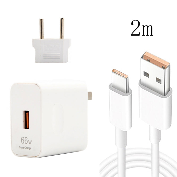 Caricabatterie USB 66W con cavo Tipo C e spina EU