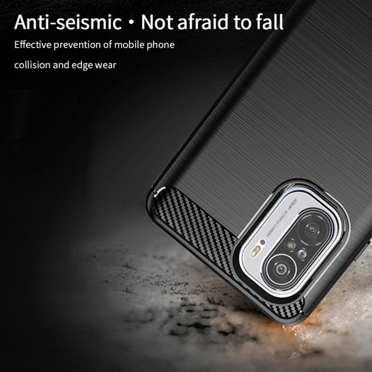 Custodia morbida in TPU in fibra di carbonio con trama spazzolata serie MOFI Gentleness, For Redmi K40 /K40 Pro /K40 Pro+/Poco F3, For Redmi Note 9s /Note 9 Pro /Note 9 Pro Max, For Xiaomi Redmi Note 10 / Note 10S, For Redmi Note 10 Pro / Note 10 Pro M...