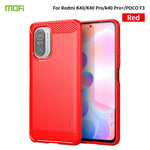 Custodia morbida in TPU in fibra di carbonio con trama spazzolata serie MOFI Gentleness, For Redmi K40 /K40 Pro /K40 Pro+/Poco F3, For Redmi Note 9s /Note 9 Pro /Note 9 Pro Max, For Xiaomi Redmi Note 10 / Note 10S, For Redmi Note 10 Pro / Note 10 Pro M...