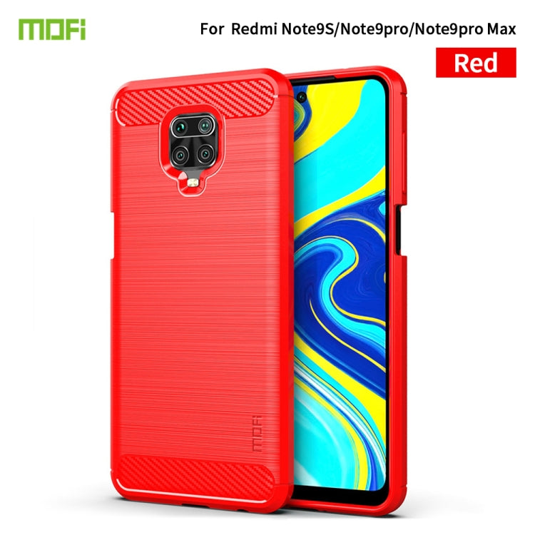 Custodia morbida in TPU in fibra di carbonio con trama spazzolata serie MOFI Gentleness, For Redmi K40 /K40 Pro /K40 Pro+/Poco F3, For Redmi Note 9s /Note 9 Pro /Note 9 Pro Max, For Xiaomi Redmi Note 10 / Note 10S, For Redmi Note 10 Pro / Note 10 Pro M...
