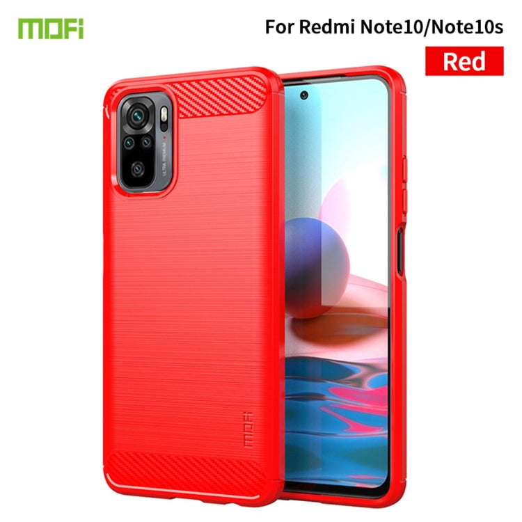 Custodia morbida in TPU in fibra di carbonio con trama spazzolata serie MOFI Gentleness, For Redmi K40 /K40 Pro /K40 Pro+/Poco F3, For Redmi Note 9s /Note 9 Pro /Note 9 Pro Max, For Xiaomi Redmi Note 10 / Note 10S, For Redmi Note 10 Pro / Note 10 Pro M...