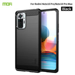 Custodia morbida in TPU in fibra di carbonio con trama spazzolata serie MOFI Gentleness, For Redmi K40 /K40 Pro /K40 Pro+/Poco F3, For Redmi Note 9s /Note 9 Pro /Note 9 Pro Max, For Xiaomi Redmi Note 10 / Note 10S, For Redmi Note 10 Pro / Note 10 Pro M...